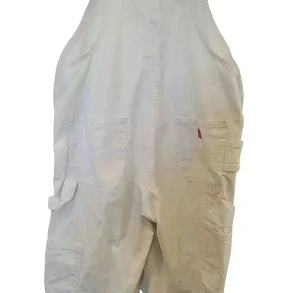 Dickie's Women's White Cotton Relaxed Fit Overalls - Picture 7 of 14